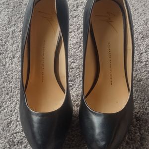 Giuseppe Zanotti Design Black Leather Eva Party Pumps Size 40 EU